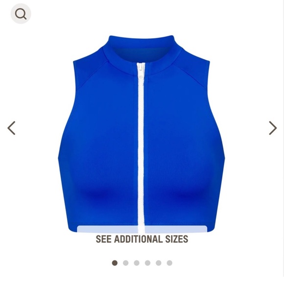 Skims Blue Zip-Up Bikini Set - Picture 2 of 3